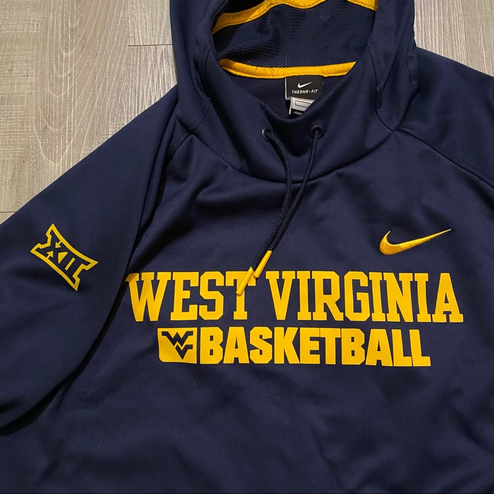 Mens L | Nike BIG 12 West Virginia University Basketball Therma-Fit Hoodie